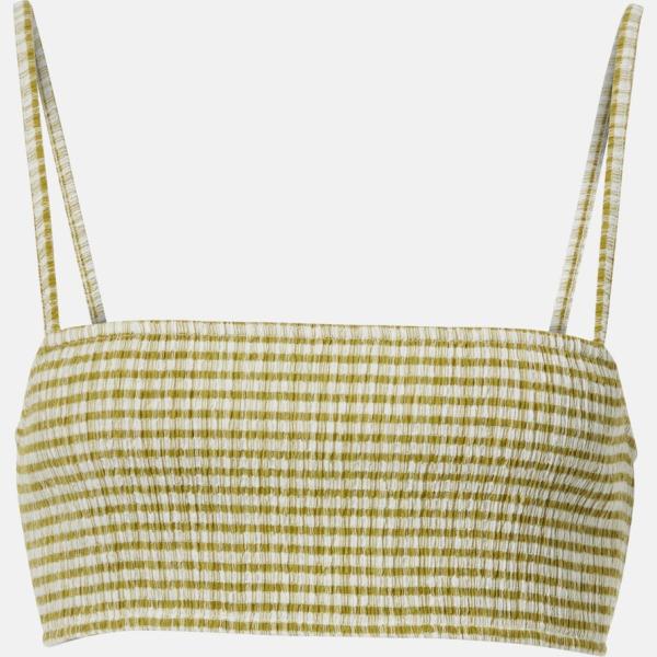 Brassière femme blanc neige à carreaux polyester Vince