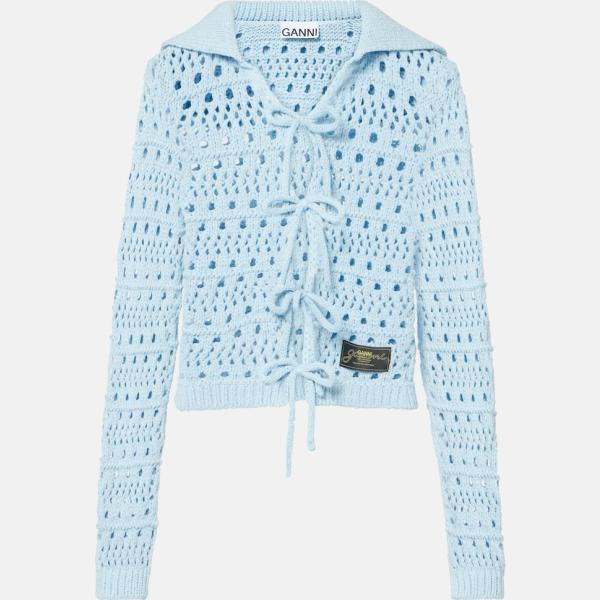 Gilet femme blanc neige polyester Ganni