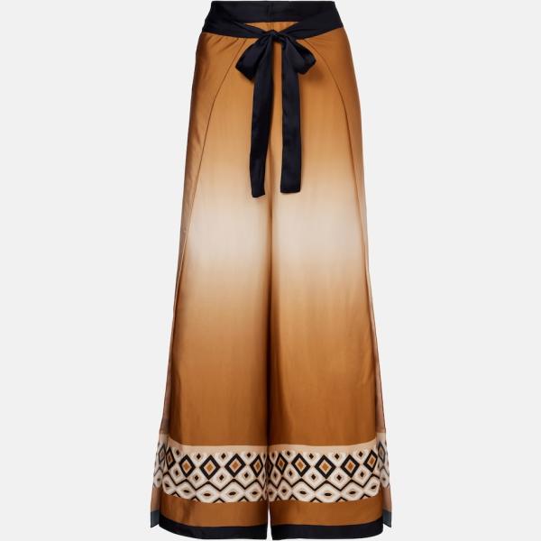 Pantalon large en bas femme imprimé viscose Max Mara