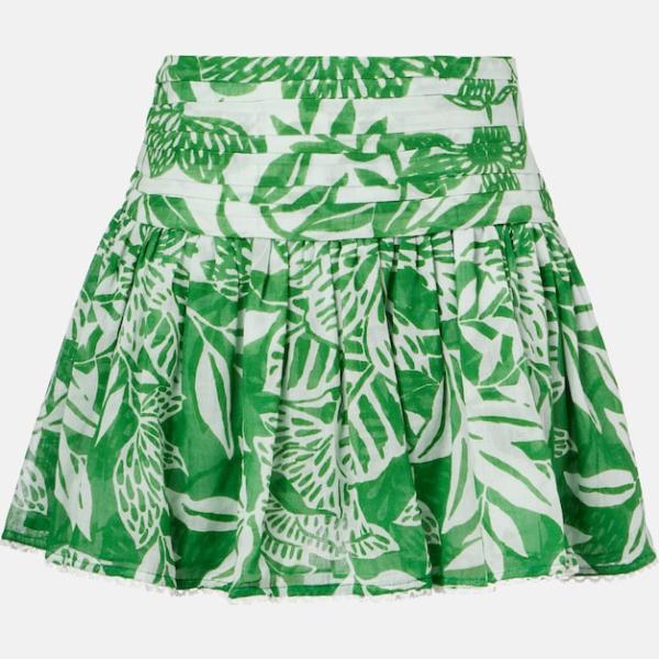 Mini-jupe femme à fleurs court coton Poupette St Barth
