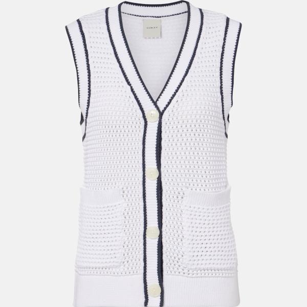 Haut femme blanc ivoire avec décolleté avec boutons polyester Varley