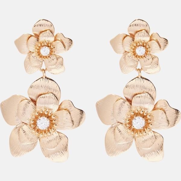 boucles doreilles Self-Portrait marron