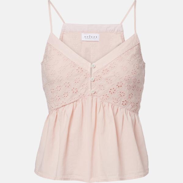 Haut femme beige sable coton Velvet