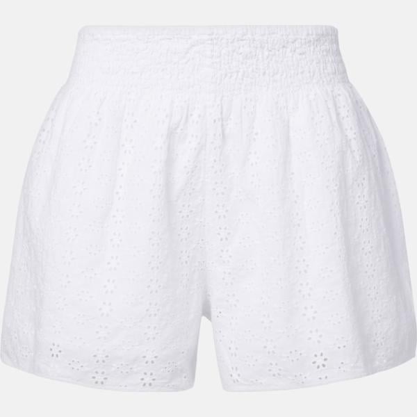 Short femme blanc neige court coton Velvet