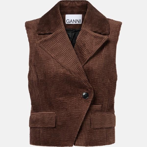 gilets sans manche Ganni marron