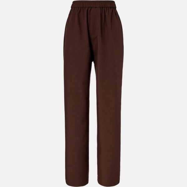 pantalon large en bas The Frankie Shop marron