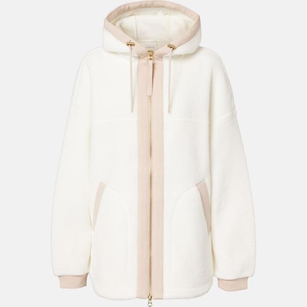 Sweat à capuche femme blanc ivoire col à capuche à fermeture éclair viscose Varley