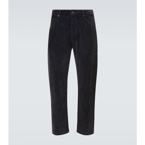 Jean coupe droite homme noir foncé effet délavé avec boutons denim Studio Nicholson