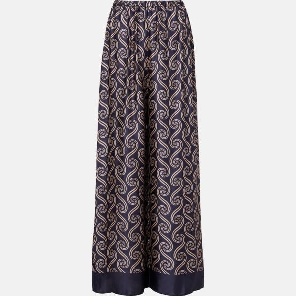 pantalon large en bas Faithfull marron imprimé