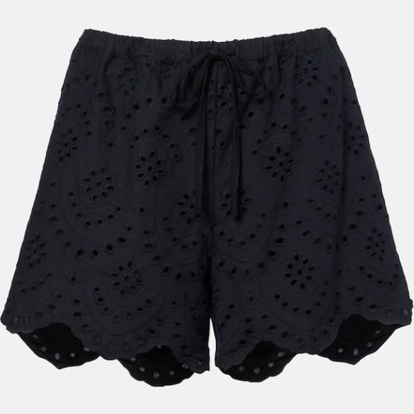 Short femme noir foncé court viscose Poupette St Barth
