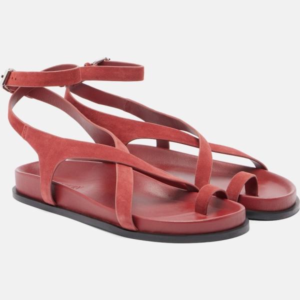 sandales en cuir A.Emery rouge