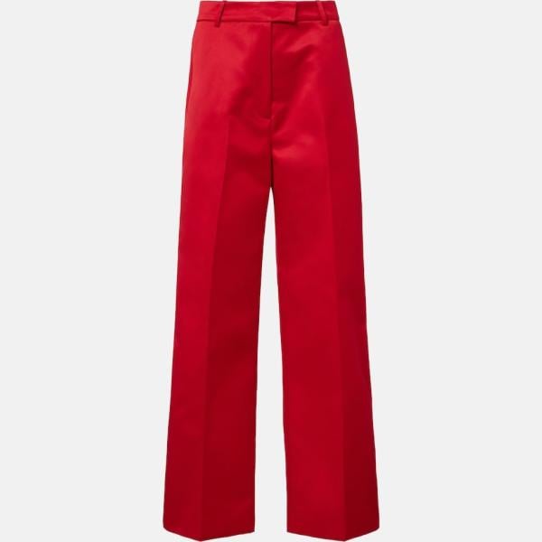 pantalon large en bas The Frankie Shop rouge