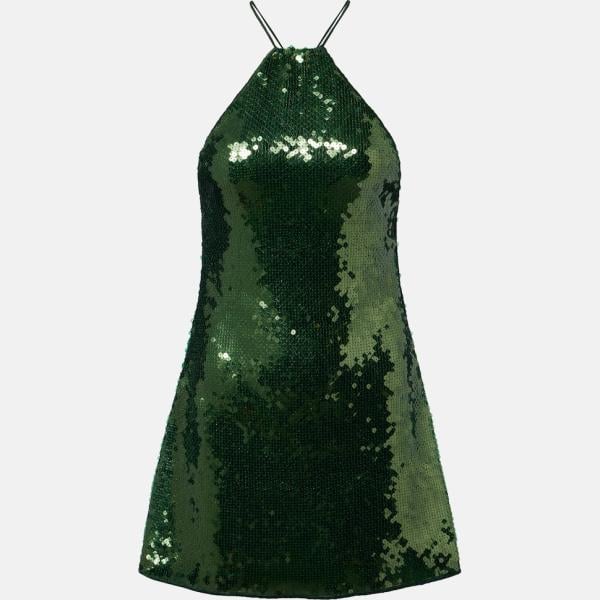 Robe femme gris foncé à paillettes polyester Oseree
