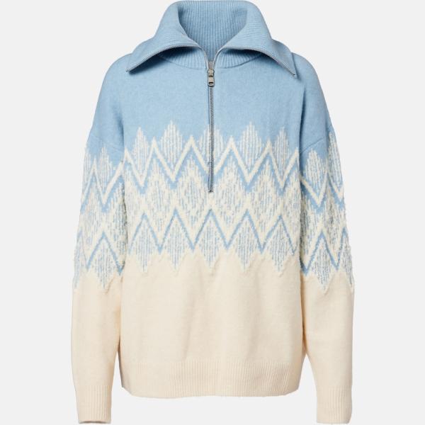 Gros pull femme gris clair à fermeture éclair polyester Varley