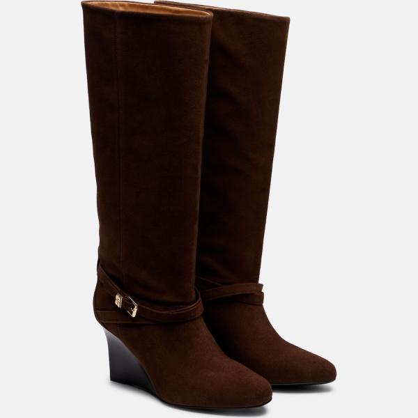 Bottes femme blanc neige polyester Ganni