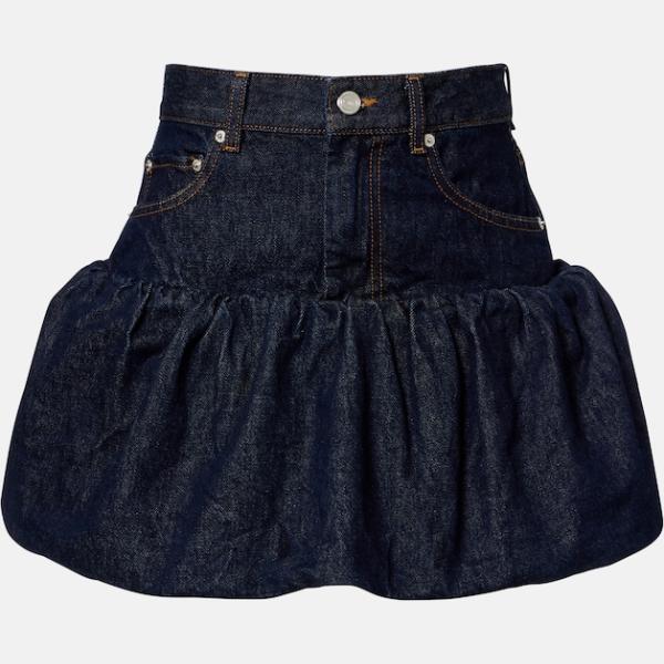 Jupe femme blanc neige à fermeture éclair polyester Ganni