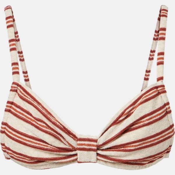 maillot de bain 2 pièces Montce blanc à rayures