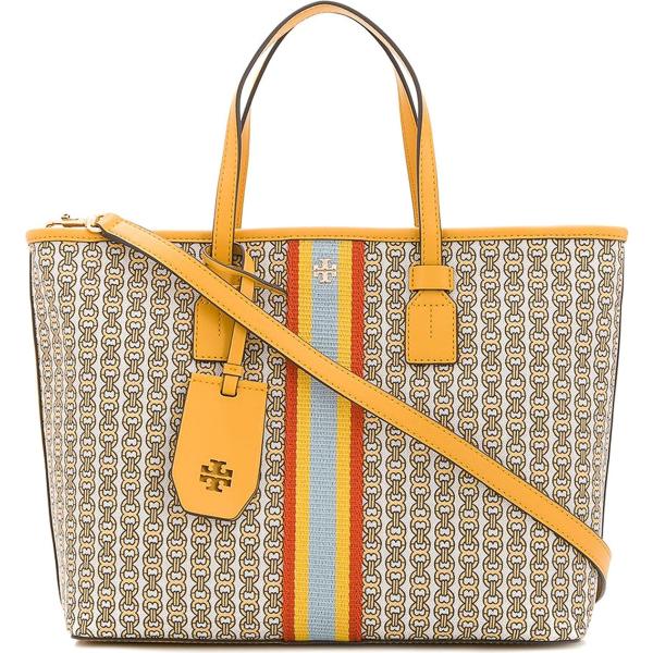 shopping bag Tory Burch giallo a righe