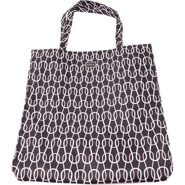 borse tote Furla nero con stampe