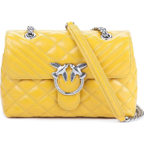 borse a spalla Pinko giallo