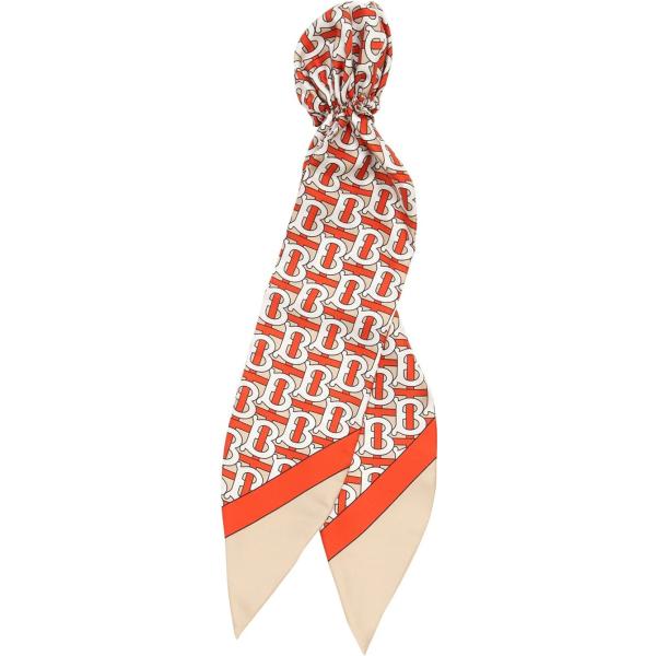 foulard Burberry marrone con stampe