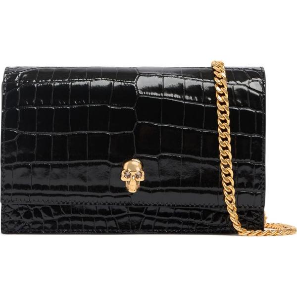 borse a spalla Mcqueen nero con stampe