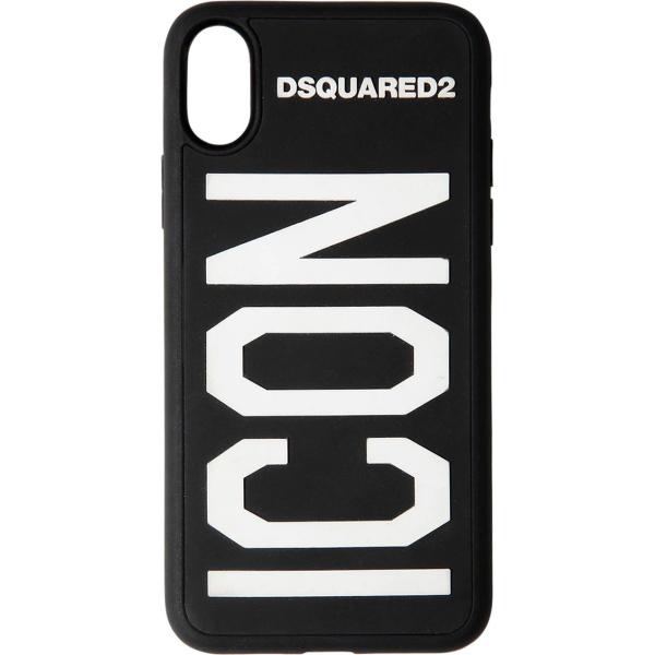 cover telefono Dsquared2 nero con stampe