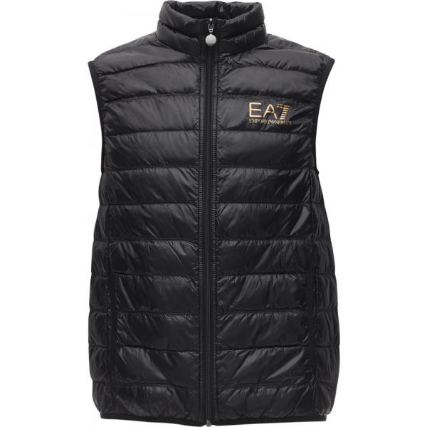 piumini Ea7 Emporio Armani nero con stampe