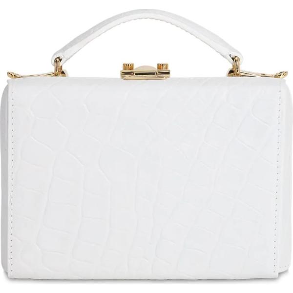 borse a mano Mark Cross bianco con stampe