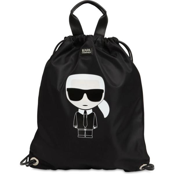 zaini Karl Lagerfeld nero con stampe