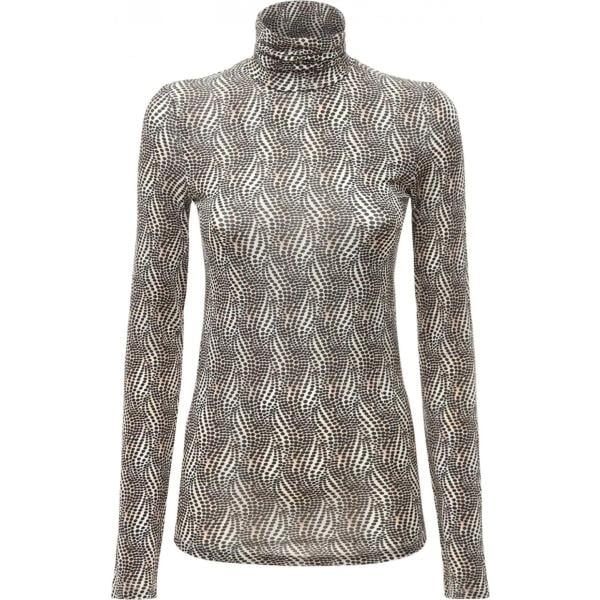 top Isabel Marant marrone con stampe