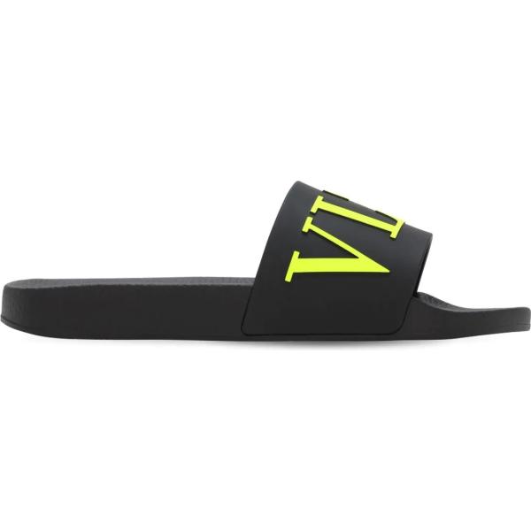 sandali Valentino Garavani nero con stampe