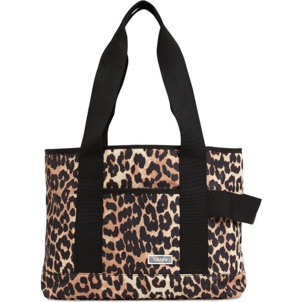shopping bag Ganni nero animalier