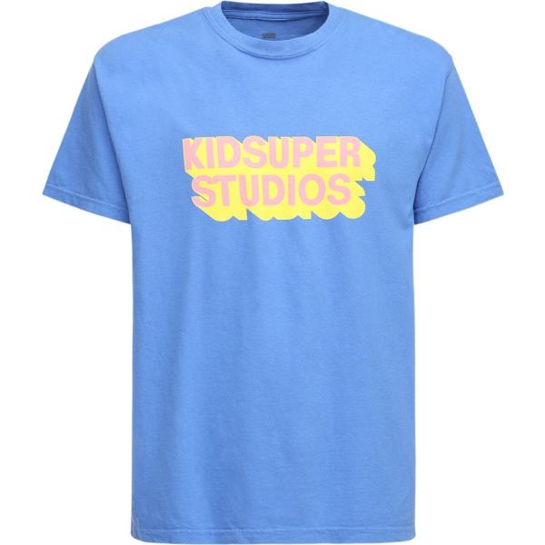 t-shirt Kidsuper Studios blu con stampe