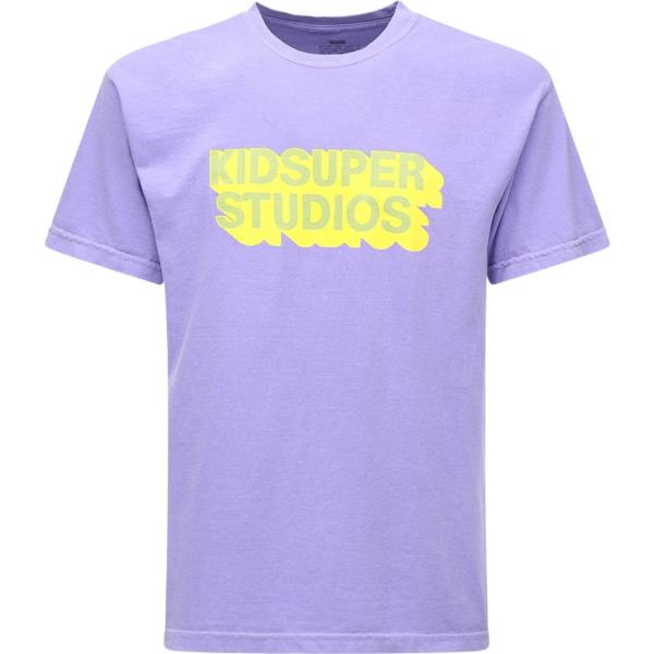 t-shirt Kidsuper Studios viola con stampe