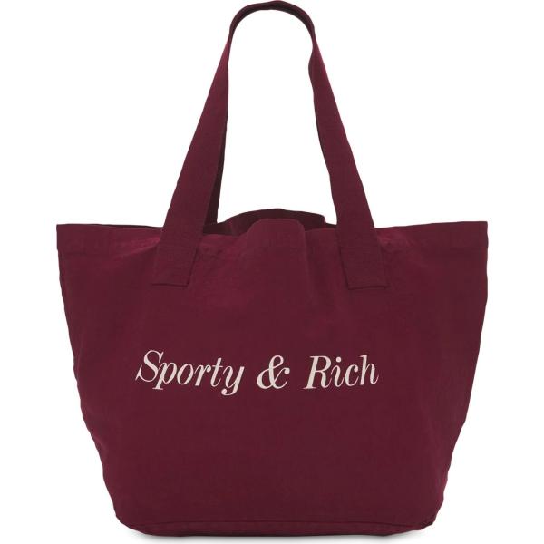 shopping bag Sporty & Rich rosso con stampe