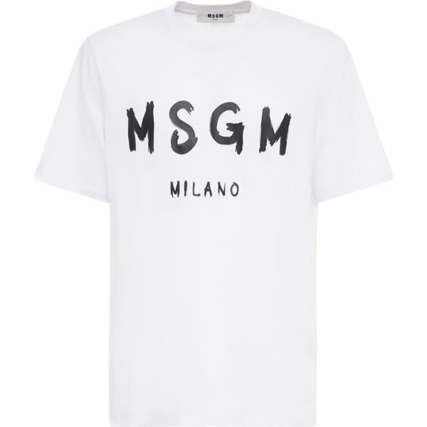 t-shirt Msgm bianco con stampe