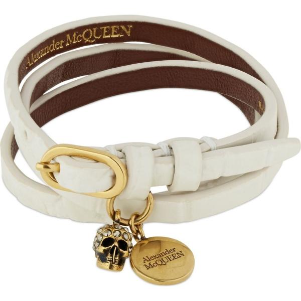 braccialetti Alexander Mcqueen bianco con stampe