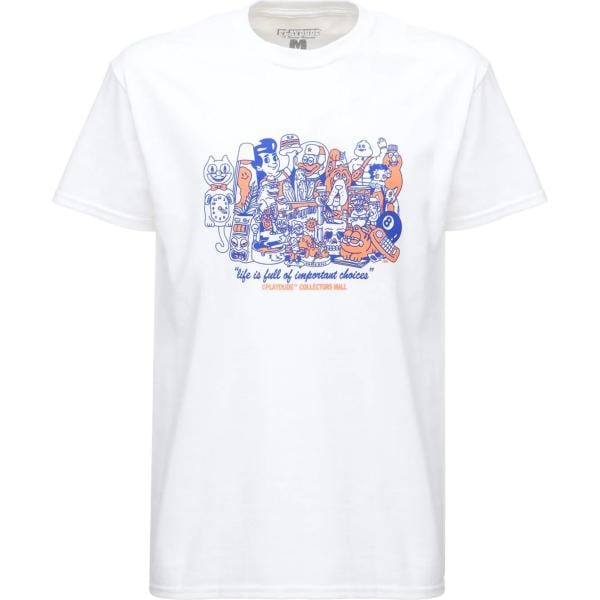 t-shirt Playdude bianco con stampe
