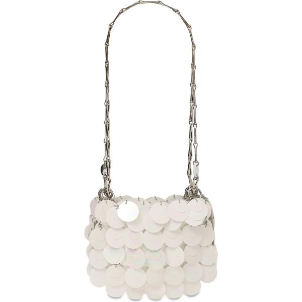 borse a spalla Paco Rabanne bianco