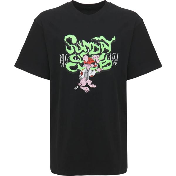 t-shirt Sunday Off Club nero con stampe