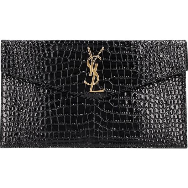 pochette Saint Laurent nero con stampe