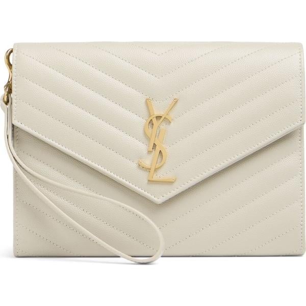 pochette Saint Laurent bianco