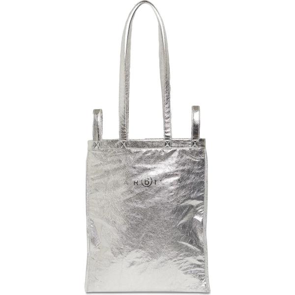 shopping bag Mm6 Maison Margiela grigio con stampe