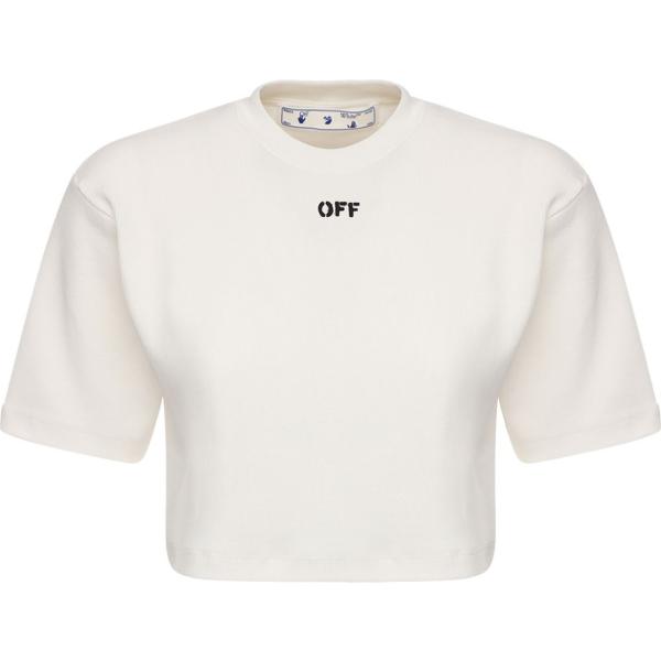 t-shirt Off-White bianco con stampe