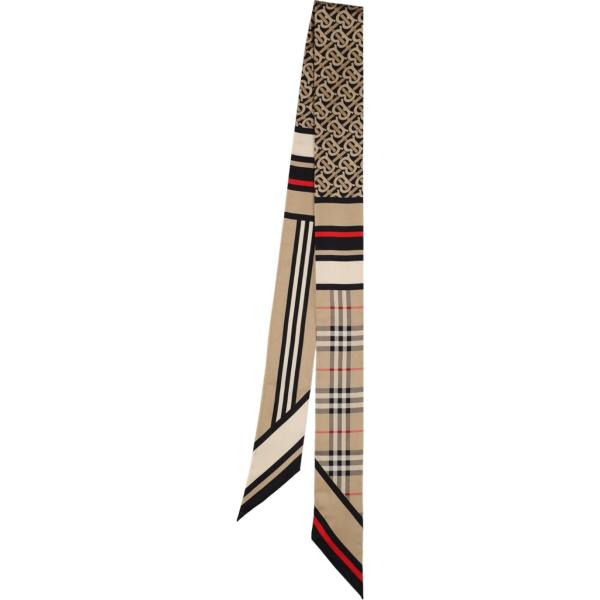 foulard Burberry bianco a quadri
