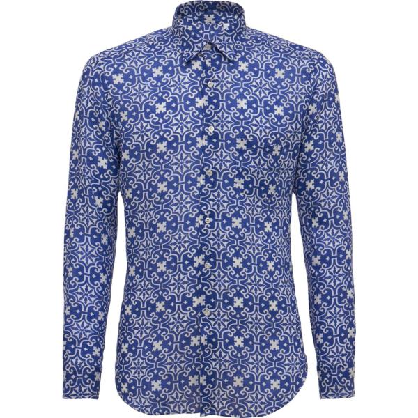 camicie Peninsula viola con stampe