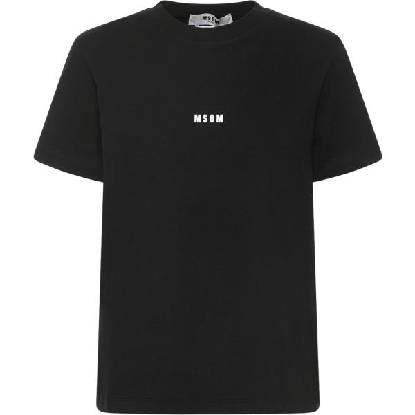 t-shirt Msgm nero con stampe
