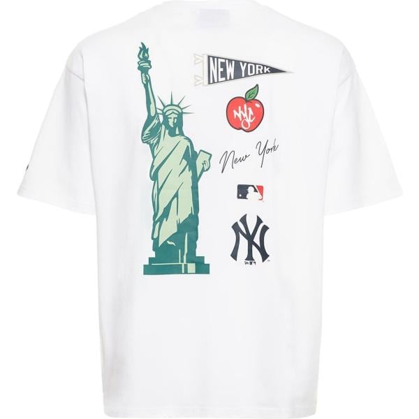 t-shirt New Era bianco con stampe
