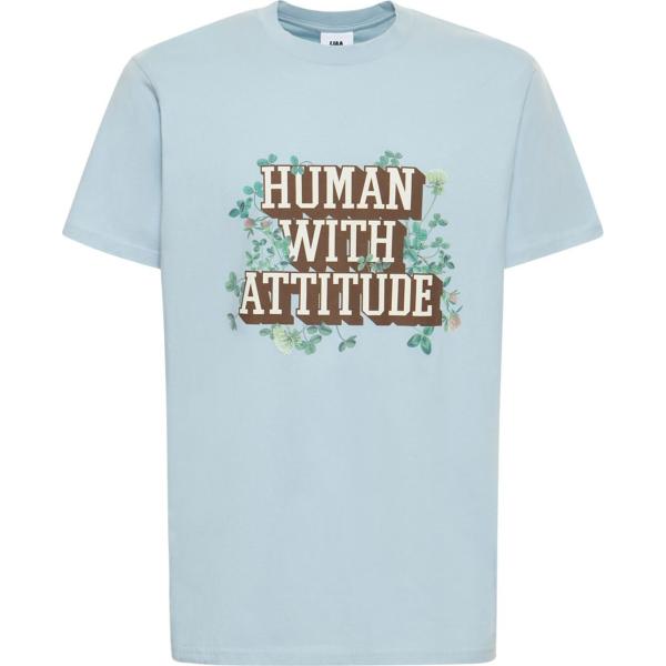 t-shirt Human With Attitude grigio